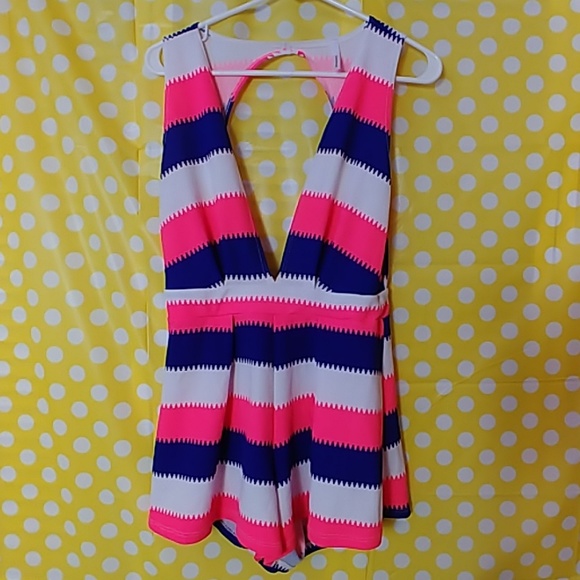Goodtimes Colorful Striped Romper - Picture 1 of 6